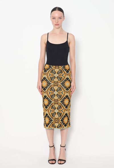 Graphic Intarsia Knit Skirt - 1 Graphic Intarsia Knit Skirt - 1