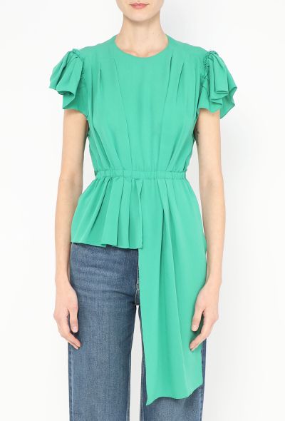 Balenciaga Resort 2017 Asymmetrical Pleated Top - 1 Balenciaga Resort 2017 Asymmetrical Pleated Top - 1