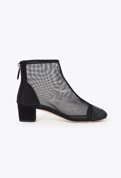 Chanel 2020 'CC' Embellished Mesh Boots - 1 Chanel 2020 'CC' Embellished Mesh Boots - 1