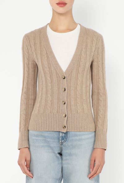Céline Cashmere Cableknit Cardigan - 1 Céline Cashmere Cableknit Cardigan - 1
