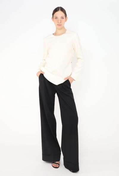 Céline Silk Cross-Back Blouse - 1