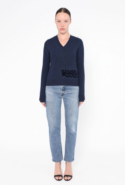 Chanel 2018 Velvet Emblem Cashmere Sweater - 2 Chanel 2018 Velvet Emblem Cashmere Sweater - 2