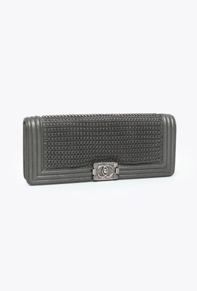 Chanel Metallic Chainmail Boy Clutch - 2