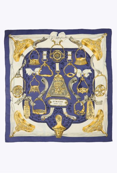 Hermès Vintage 'Etriers' 90cm Silk Carré - 1