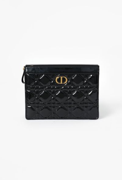 Dior Caro Patent Cannage Pouch - 2