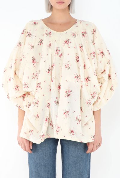 Comme des Garçons S/S 2008 Floral Draped Blouse - 1