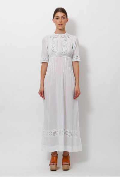                                         Edwardian Lace Cotton Dress-1