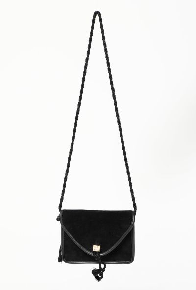                             - Vintage Celine Triomphe Velvet Bag