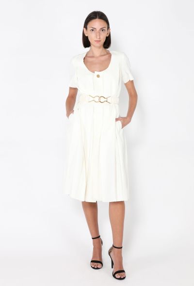 Bottega Veneta Belted Linen Dress, Pre-Fall 2019 - 1