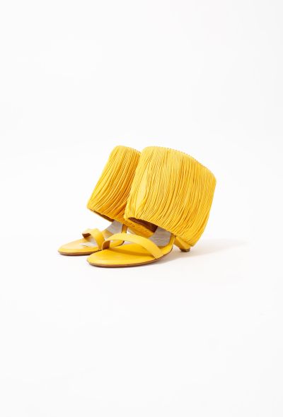                             Yellow Fringe Sandals - 2