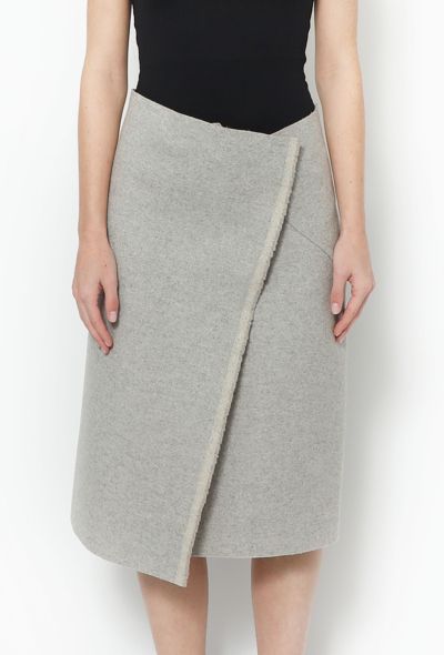                             Asymmetrical Wool Wrap Skirt - 2