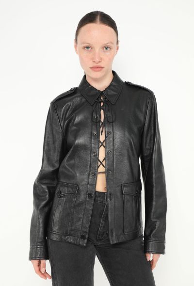 Saint Laurent S/S 2019 Leather Saharan Top - 1