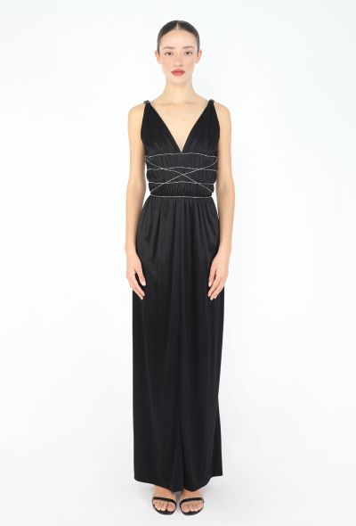 Azzaro 1975 Strass Trim Jersey Gown - 1