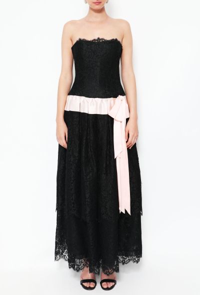                                         RARE &#039;80s Lace Bustier Dress-2