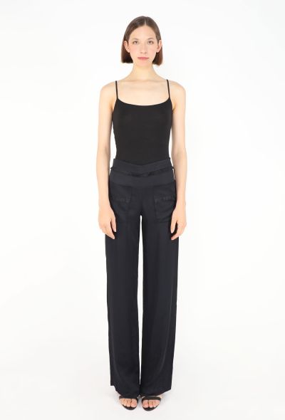 Chanel Frayed Lightweight Silk Trousers - 1