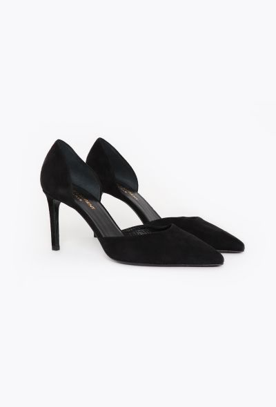 Saint Laurent Suede D'Orsay Pumps - 2 Saint Laurent Suede D'Orsay Pumps - 2