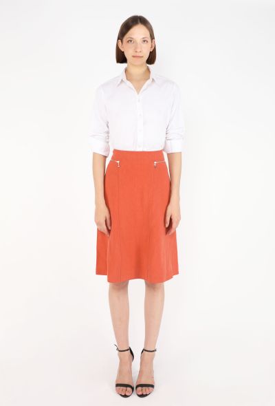Hermès Zipper Linen Skirt, S/S 2021 - 1