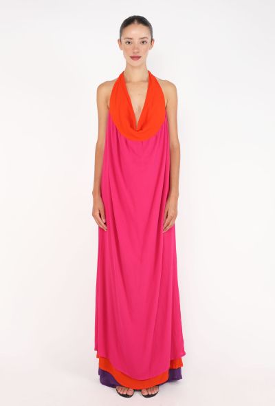 Gianni Versace Layered Silk Halter Dress, 1980s - 1