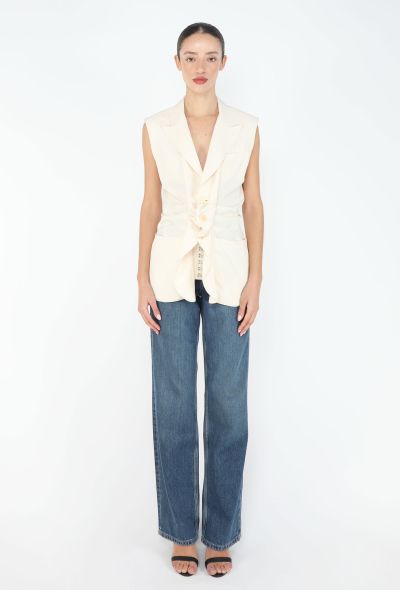 Jean Paul Gaultier Corset Ruffled Silk Blazer, 2005 - 2