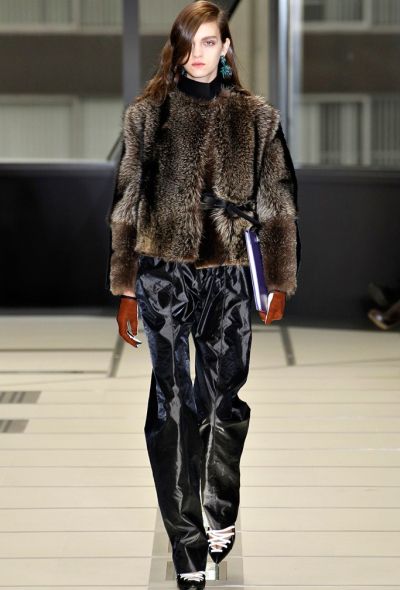                             F/W 2013 Fur Leather Jacket - 2