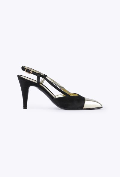 Chanel Vintage Cap-Toe Slingback Pumps - 1