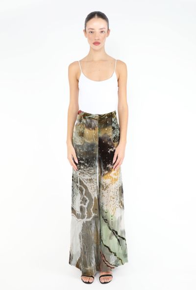 Dior 2001 Marbled Dévoré Pants - 1