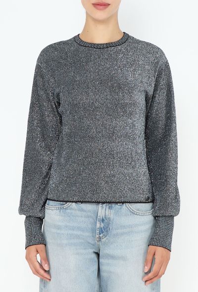 Chanel Iridescent Lamé Knit Pullover - 1 Chanel Iridescent Lamé Knit Pullover - 1