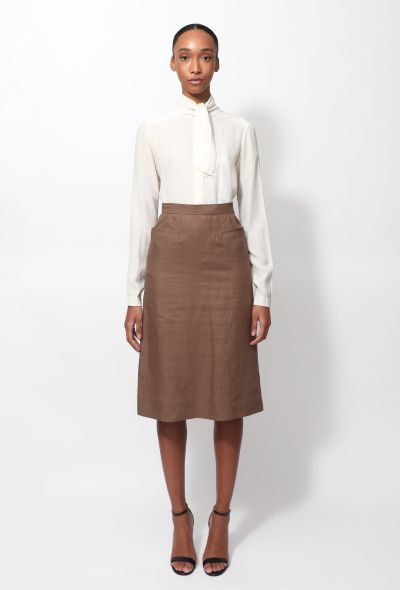                             Vintage Linen Skirt - 1