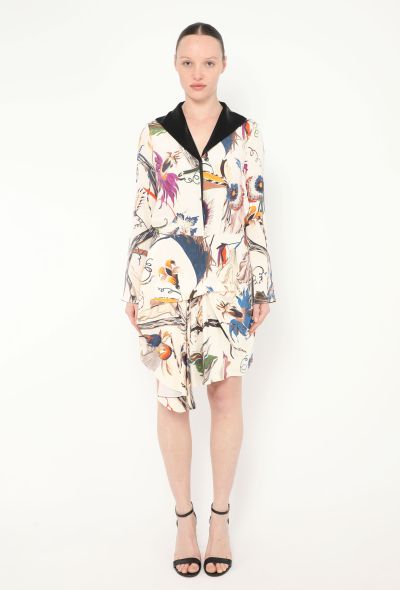 Balenciaga F/W 2011 Asymmetrical Floral Dress - 1 Balenciaga F/W 2011 Asymmetrical Floral Dress - 1