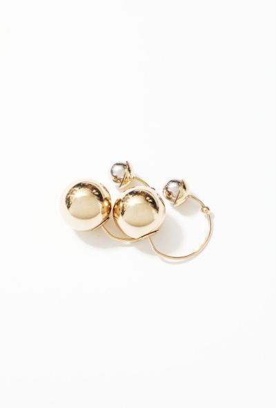                                        Metallic Ball Dormeuse Earrings-1