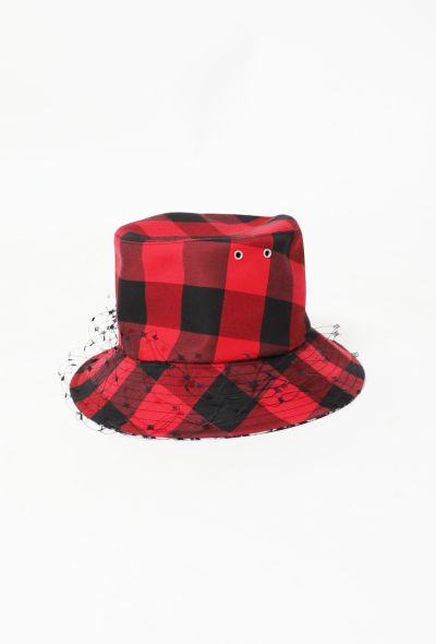                                         F/W 2019 Plaid Veil Bucket Hat -1