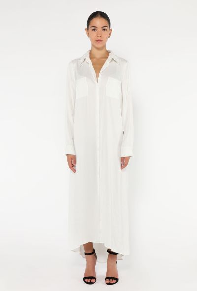 The Row Classic Crêpe Button Down Dress - 1