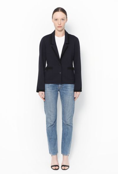 Chanel Early '90s Classic Bicolor Trim Jacket - 2