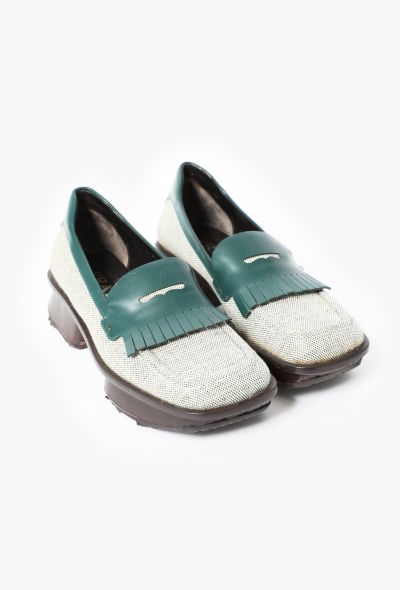                             Bicolor Canvas Loafers - 2