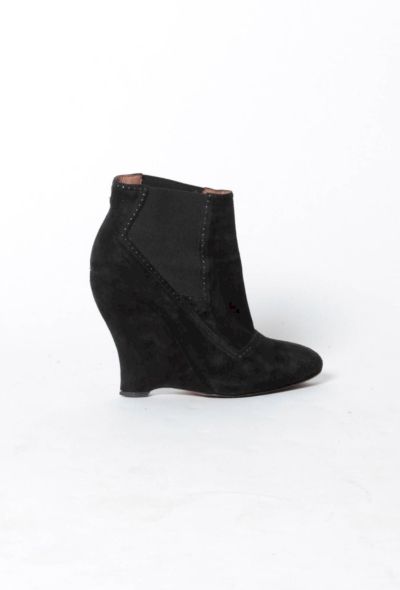Alaïa Suede Ankle Boots - 1
