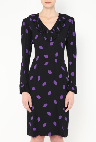 Saint Laurent Vintage Printed Crêpe Dress - 2 Saint Laurent Vintage Printed Crêpe Dress - 2