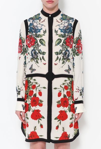 Alexander McQueen 2017 Floral Print Silk Tunic - 2
