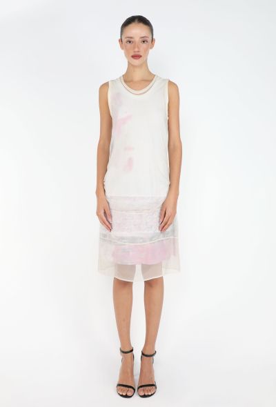 Helmut Lang Rare S/S 1999 Overlay Graphic Dress - 1