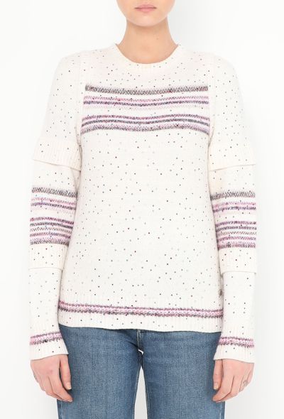Chanel F/W 2018 Embellished Cashmere Sweater - 1 Chanel F/W 2018 Embellished Cashmere Sweater - 1
