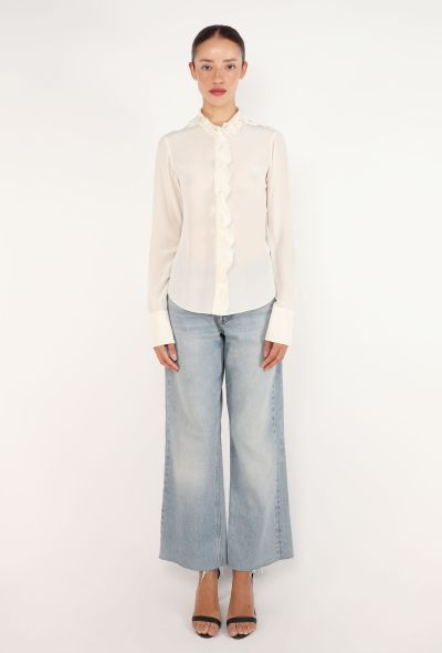 Chanel Ruffled Silk Blouse - 2
