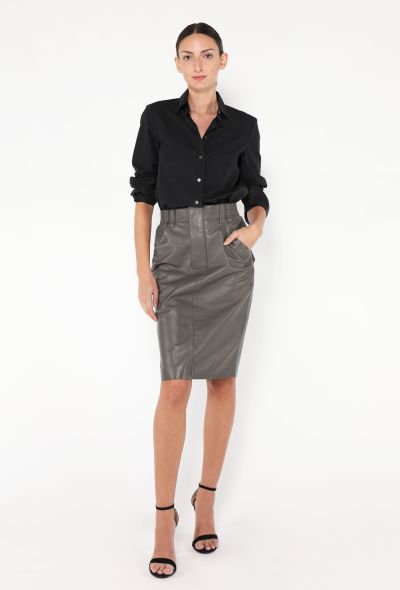 Saint Laurent Pre-Fall 2024 Cargo Leather Skirt - 1