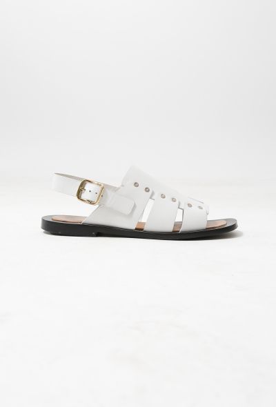                             White Gladiator Sandals - 1