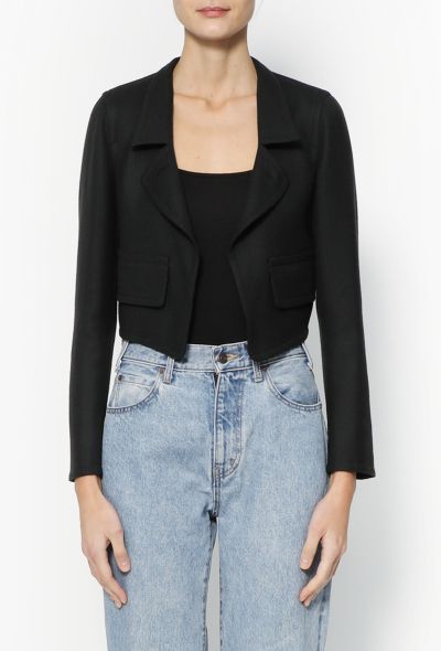                             Classic Cropped Wool Jacket - 1