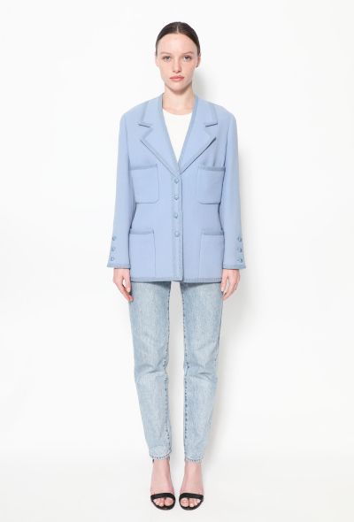 Chanel '90s Braided Trim Pocketed Jacket - 1 Chanel '90s Braided Trim Pocketed Jacket - 1