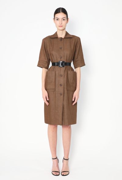 Saint Laurent F/W 1983 Linen Tunic Dress - 1 Saint Laurent F/W 1983 Linen Tunic Dress - 1