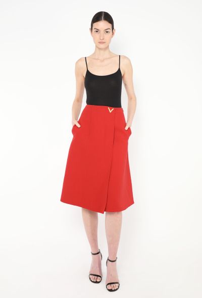Valentino 2019 Flared Wrap Skirt - 1