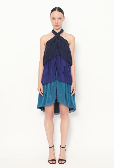 Azzaro Open-Back Silk Halter Dress - 2