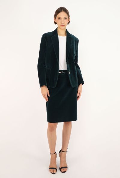Céline Vintage Horsebit Velvet Ensemble - 1