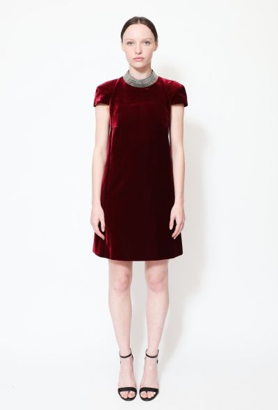                                         F/W 2014 Chainlink Collar Velvet Dress-1