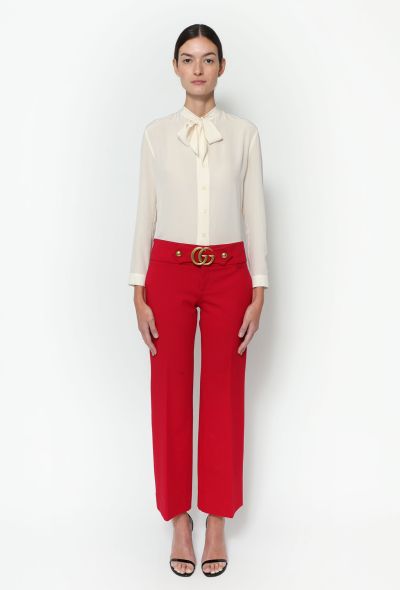                             Twill 'GG' Buckle Trousers - 1